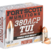 Close× Fort Scott Tumble Upon Impact .380 ACP, 95gr, Solid Copper Spun, 20rd Box
