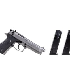 Beretta 92FS INOX 9mm 4.9" Pistol w/ (2)15rd Magazines