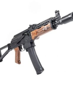 PSA AK-V 9mm Triangle Folding Pistol with Cheese Grater Upper Hand Guard and Linear Comp Flash Can, Nutmeg