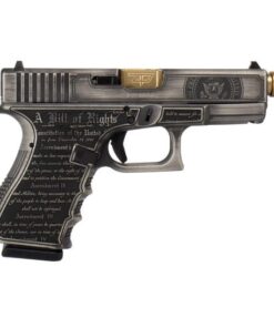 Glock G19 Gen3 "Trump 2024" 9mm 4.6" 15rd, Crushed Silver Distressed Black