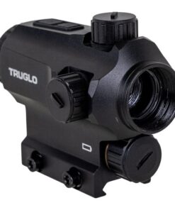 Truglo PR1 Prism, Red Dot, 1X25, 6 MOA Red Dot with Outer Ring, Black, Includes Lens Covers