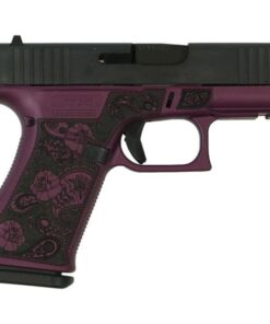 Glock G43X Full Engraved Paisley Subcompact 9mm 3.41" 10rds, Black Cherry