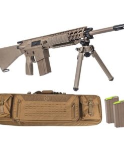 PSA Sabre AR-10 Rifle Forged 20" .308 w/ 12.5" Quad Rail, A1 Stock, Magpul Bi-Pod, 3 Mags, & Sabre Bag, FDE